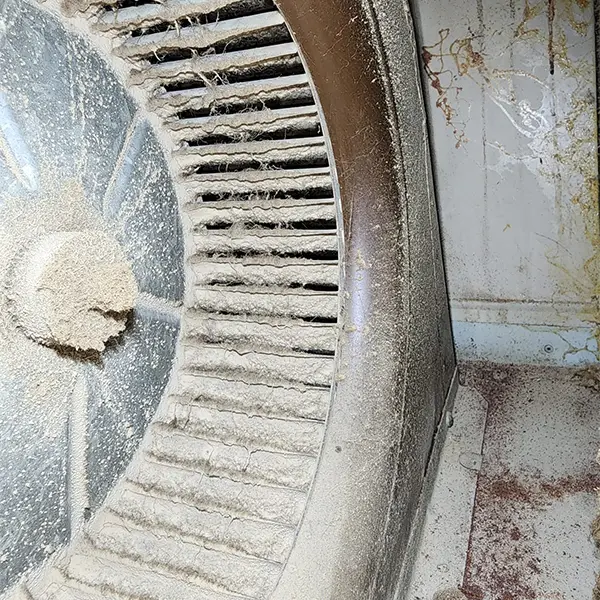 Dusty Furnace Component in need of cleaning