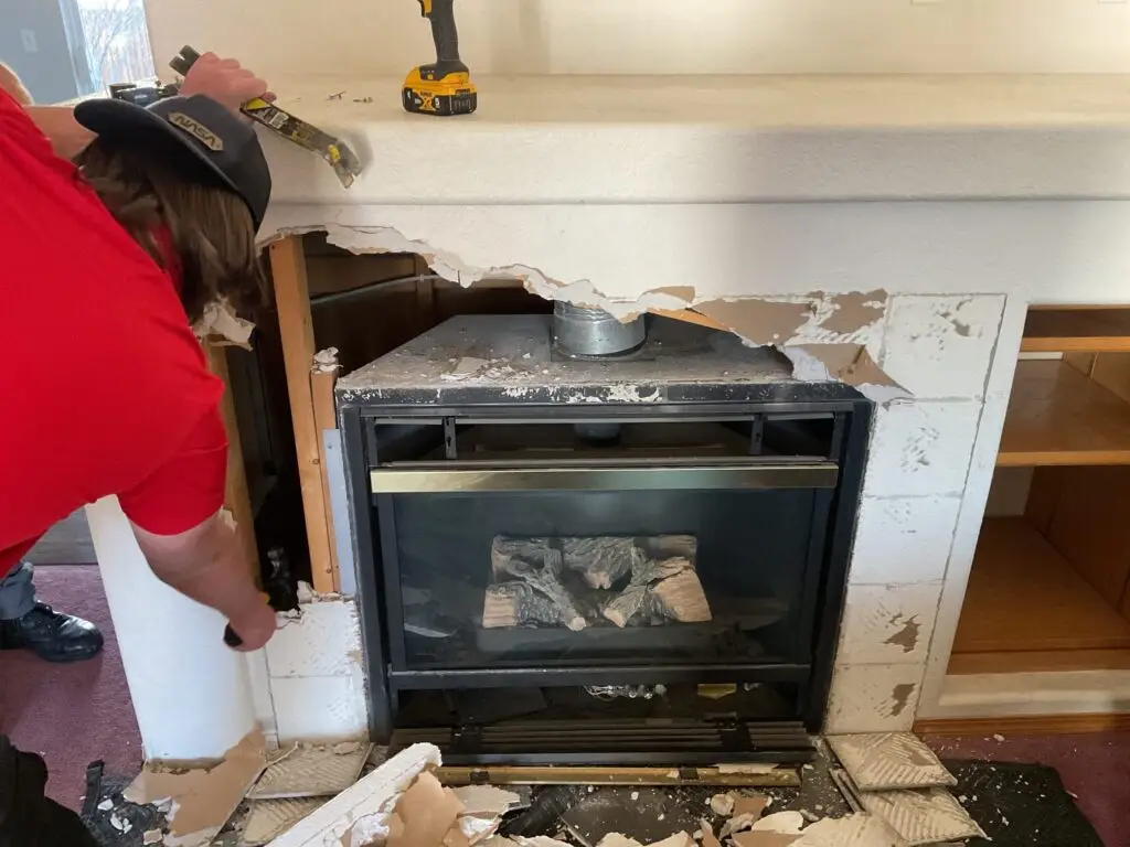 Bison Home Service Handyman Removing a Gas Fireplace